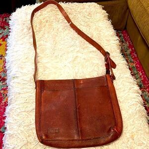 Duluth Trading Co Brown Leather Crossbody Bag